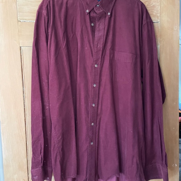 Mens XXL Tall maroon corduroy button down - Picture 4 of 4